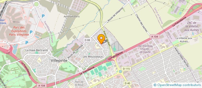 localisation de l'entreprise MONSIEUR THIERRY VIVIES à VILLEPINTE