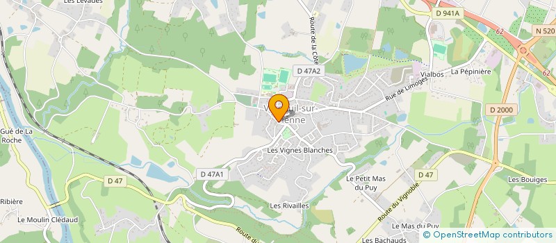 localisation de l'entreprise MONSIEUR THIMOTHE GAUDIOZ à VERNEUIL-SUR-VIENNE