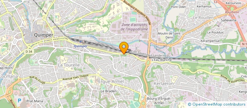 localisation de l'entreprise MONSIEUR THITANE RICORDEL  QUIMPER