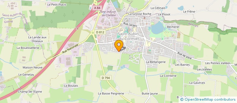 localisation de l'entreprise MONSIEUR THOM BLANCHETIERE  SAINT-AUBIN-DU-CORMIER