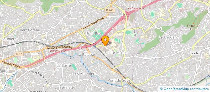 localisation de l'entreprise MONSIEUR THOMAS ALBERT  TOULON