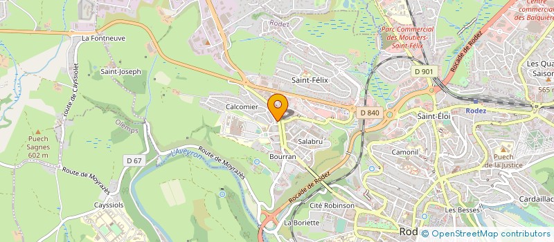 localisation de l'entreprise MONSIEUR THOMAS ALENGRIN  RODEZ