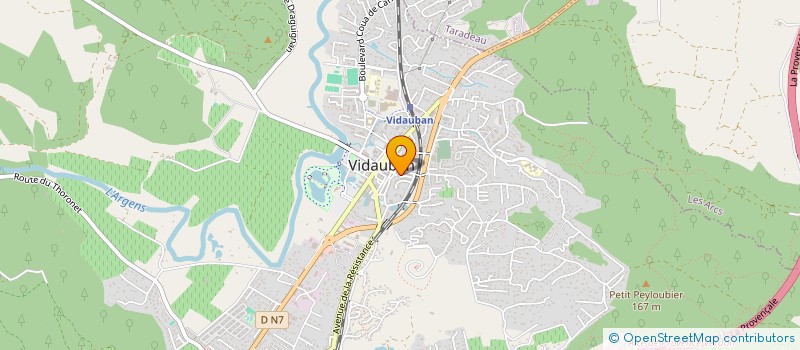 localisation de l'entreprise MONSIEUR THOMAS ARTIS  VIDAUBAN