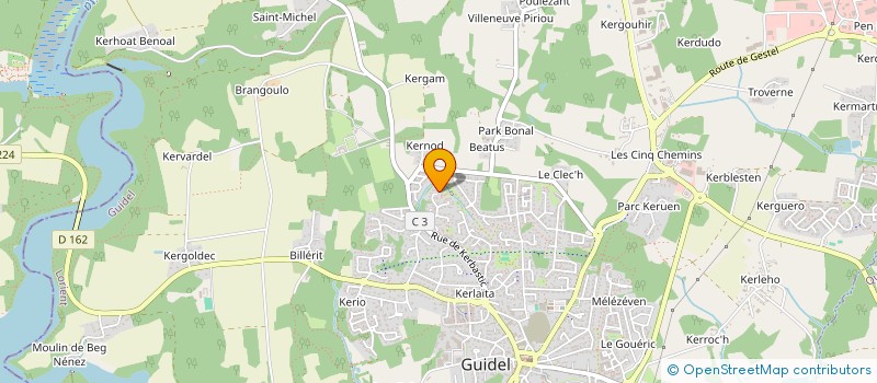 localisation de l'entreprise MONSIEUR THOMAS ASTIER à GUIDEL
