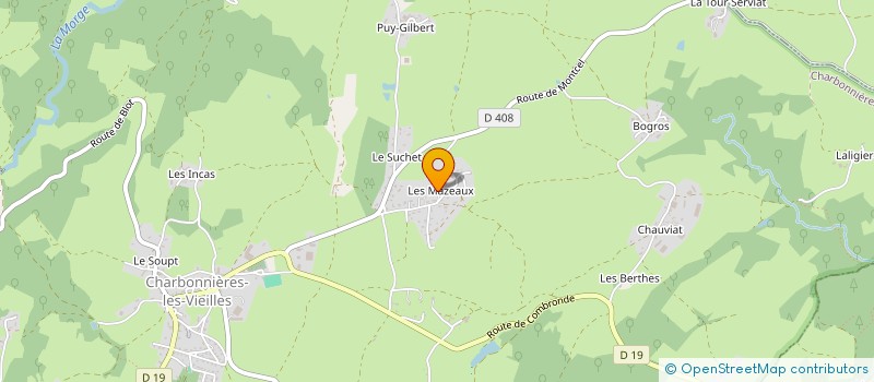 localisation de l'entreprise MONSIEUR THOMAS BARBOIRON  CHARBONNIERES-LES-VIEILLES