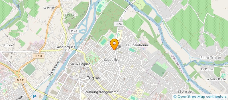 localisation de l'entreprise MONSIEUR THOMAS BARGAIN à COGNAC