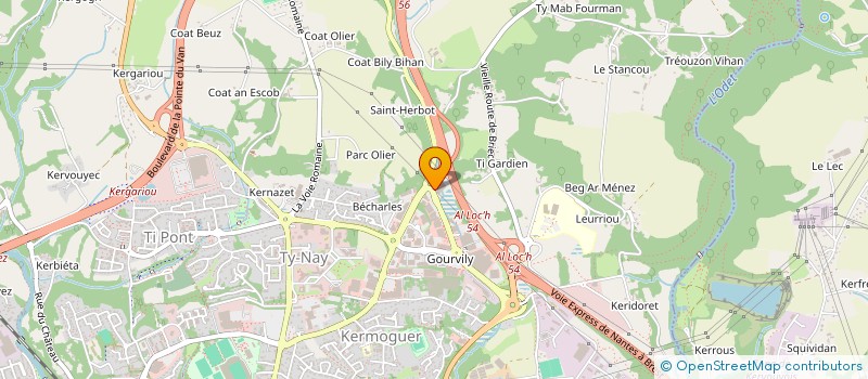 localisation de l'entreprise MONSIEUR THOMAS BATHANY  QUIMPER