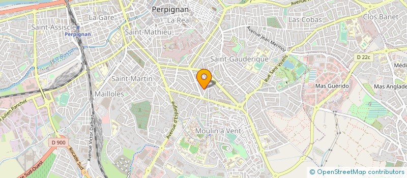 localisation de l'entreprise MONSIEUR THOMAS BAUDUIN  PERPIGNAN