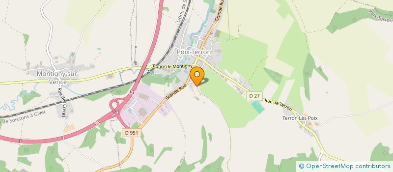 localisation de l'entreprise MONSIEUR THOMAS BERJOT  POIX-TERRON