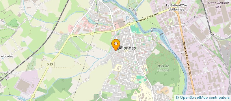 localisation de l'entreprise MONSIEUR THOMAS BERNARD  ALLONNES