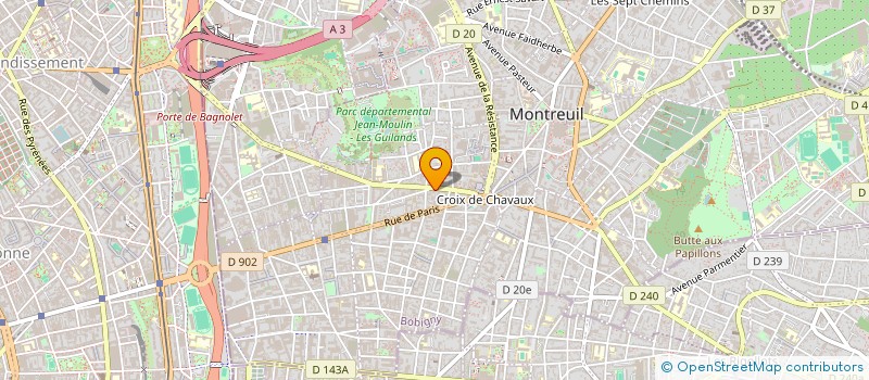 localisation de l'entreprise MONSIEUR THOMAS BLANCHARD à MONTREUIL
