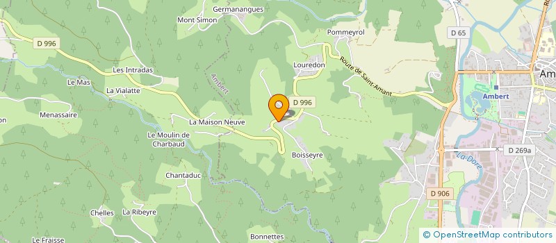 localisation de l'entreprise MONSIEUR THOMAS BOUCHERAS à AMBERT