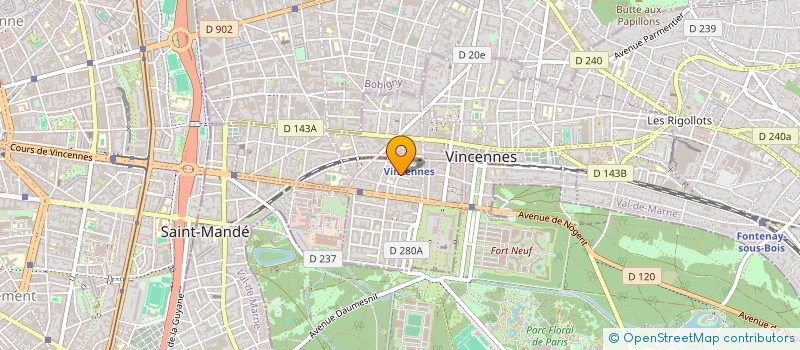 localisation de l'entreprise MONSIEUR THOMAS BOULBEN à VINCENNES