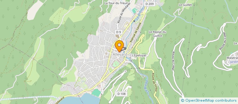 localisation de l'entreprise MONSIEUR THOMAS BRUNET  ALLEVARD