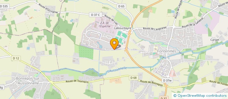 localisation de l'entreprise MONSIEUR THOMAS CALMETTES  FONTENILLES