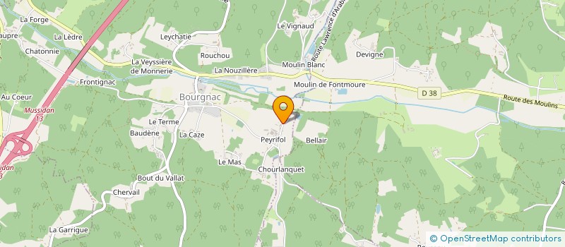 localisation de l'entreprise MONSIEUR THOMAS CALVET  BOURGNAC