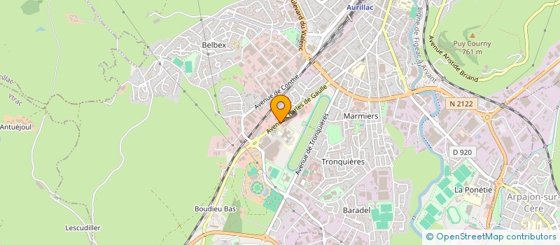 localisation de l'entreprise MONSIEUR THOMAS CHARBONNIER à AURILLAC