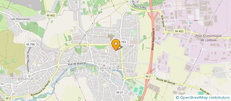 localisation de l'entreprise MONSIEUR THOMAS CHASSAGNE  CEBAZAT