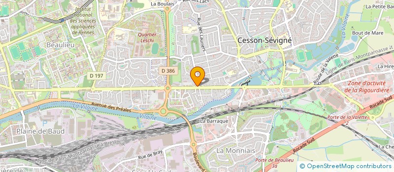 localisation de l'entreprise MONSIEUR THOMAS CHAUVIN  CESSON-SEVIGNE