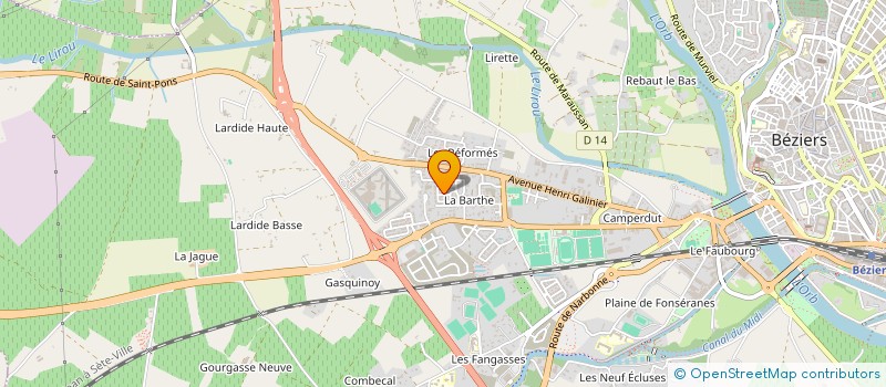localisation de l'entreprise MONSIEUR THOMAS CLUZEL  BEZIERS