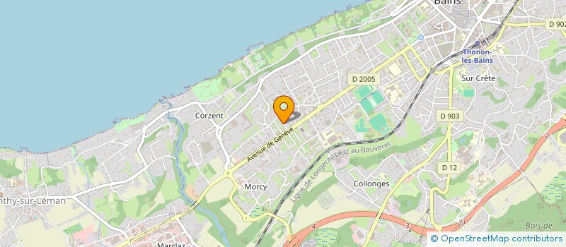 localisation de l'entreprise MONSIEUR THOMAS COLMICHE  THONON-LES-BAINS