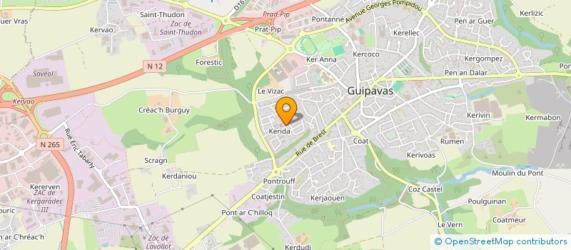 localisation de l'entreprise MONSIEUR THOMAS COULOIGNER  GUIPAVAS