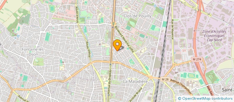 localisation de l'entreprise MONSIEUR THOMAS COUVREUR  DIJON