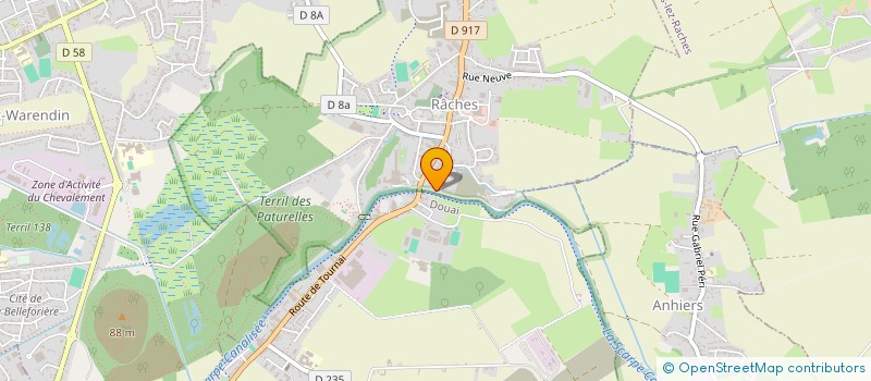 localisation de l'entreprise MONSIEUR THOMAS DEFLESSCHOUWER à RACHES
