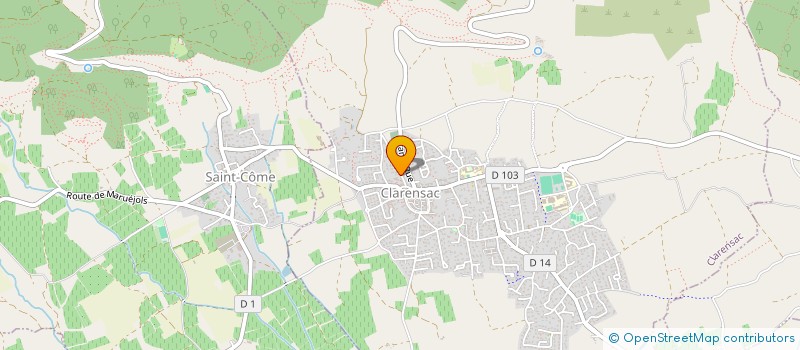 localisation de l'entreprise MONSIEUR THOMAS DELAGREE  CLARENSAC