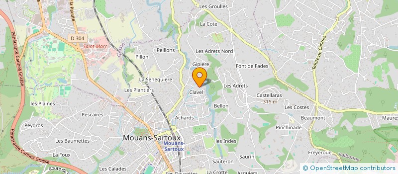 localisation de l'entreprise MONSIEUR THOMAS DELAGREE  MOUANS-SARTOUX