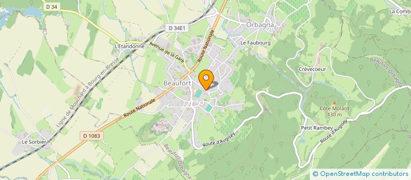 localisation de l'entreprise MONSIEUR THOMAS DEPROST  BEAUFORT-ORBAGNA