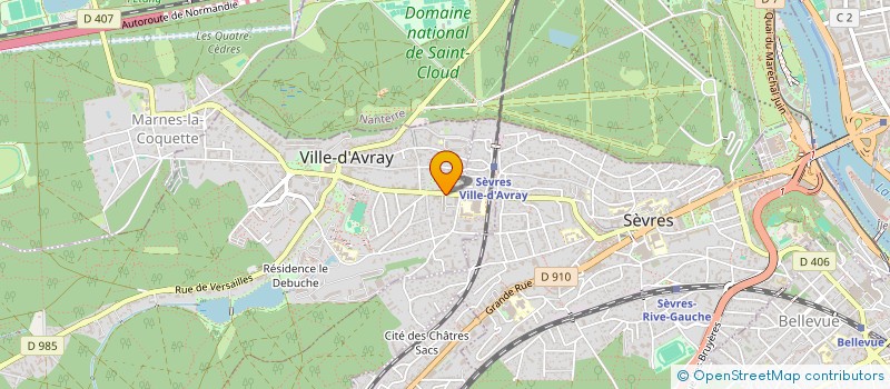 localisation de l'entreprise MONSIEUR THOMAS DERON  VILLE-D'AVRAY