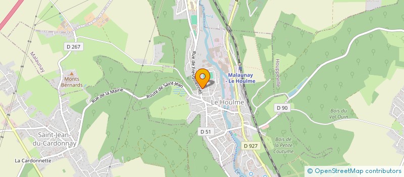 localisation de l'entreprise MONSIEUR THOMAS DRAGON  MALAUNAY