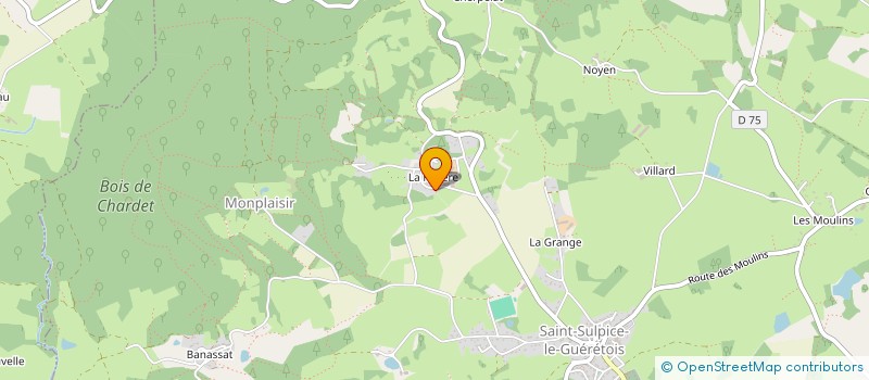 localisation de l'entreprise MONSIEUR THOMAS FERCHAUD  SAINT-SULPICE-LE-GUERETOIS