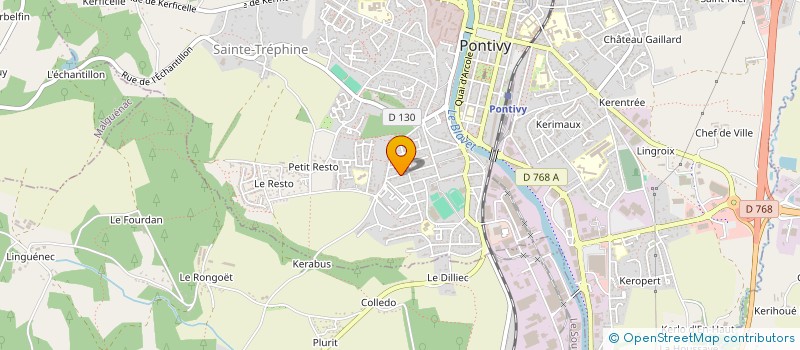 localisation de l'entreprise MONSIEUR THOMAS FEUVRAIS  PONTIVY