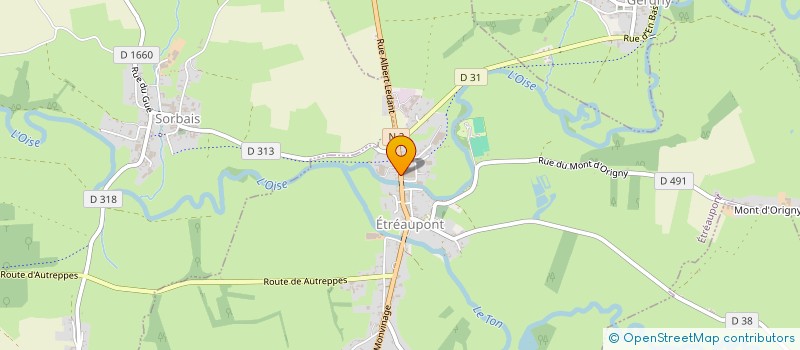 localisation de l'entreprise MONSIEUR THOMAS FLAMANT  ETREAUPONT