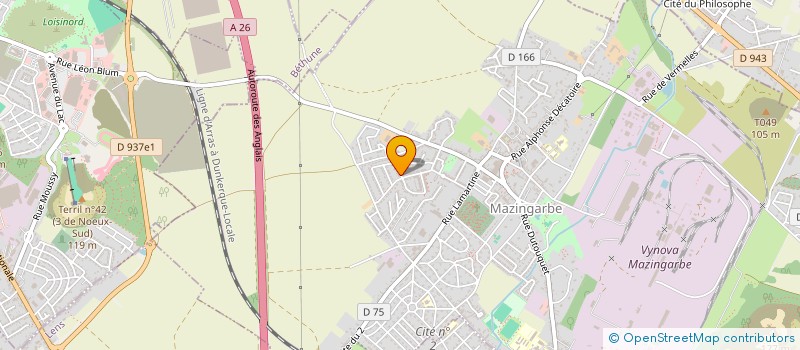 localisation de l'entreprise MONSIEUR THOMAS FLEMIG  MAZINGARBE