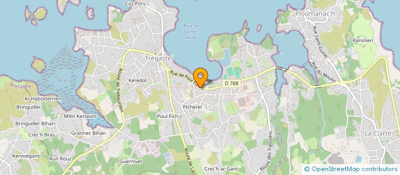 localisation de l'entreprise MONSIEUR THOMAS GALLEA  TREGASTEL