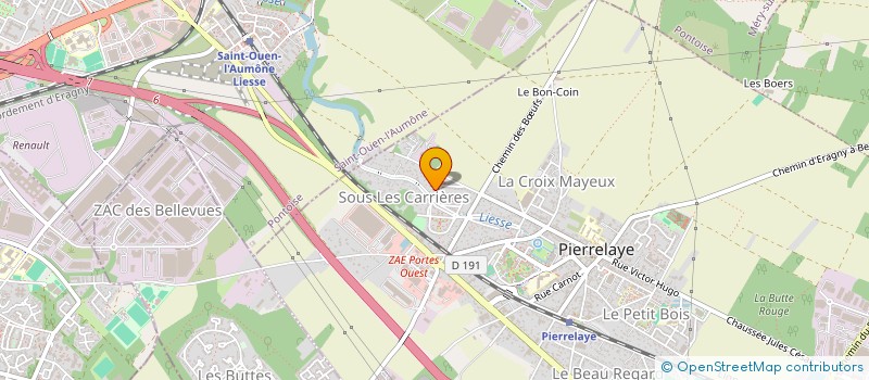 localisation de l'entreprise MONSIEUR THOMAS GAUCHET PERRUCHOT  PIERRELAYE