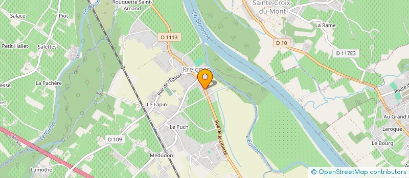 localisation de l'entreprise MONSIEUR THOMAS GERARD  PREIGNAC