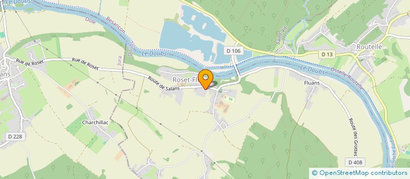 localisation de l'entreprise MONSIEUR THOMAS GIRARDOT  ROSET-FLUANS