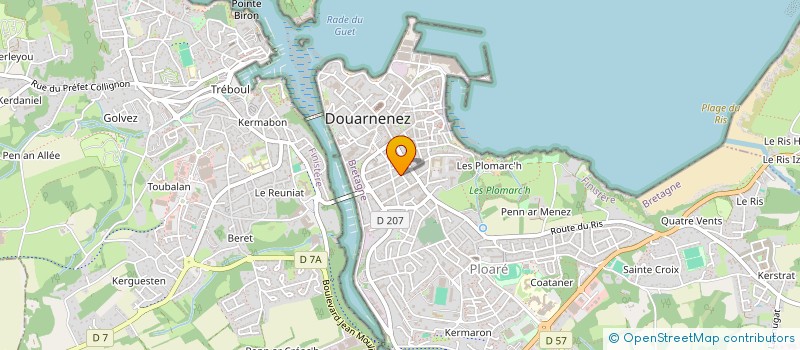 localisation de l'entreprise MONSIEUR THOMAS GOD  DOUARNENEZ