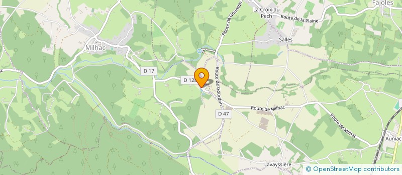 localisation de l'entreprise MONSIEUR THOMAS GRADES  MILHAC