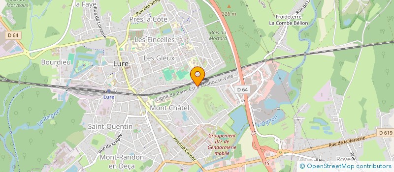 localisation de l'entreprise MONSIEUR THOMAS GREUILLET  LURE