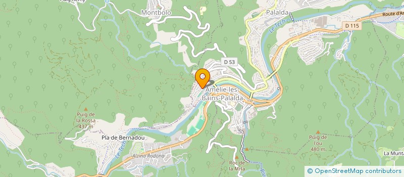 localisation de l'entreprise MONSIEUR THOMAS GUERCHON  AMELIE-LES-BAINS-PALALDA