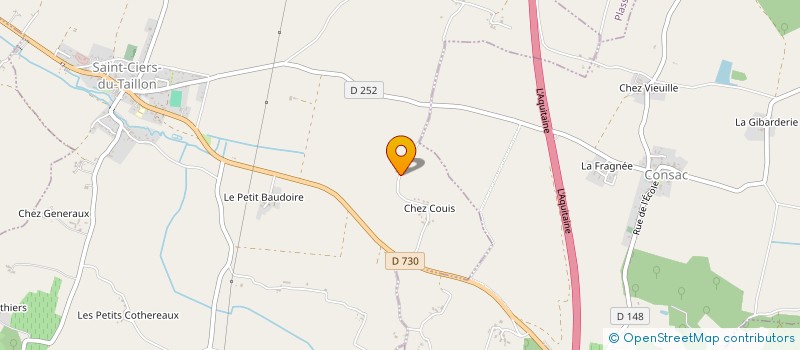 localisation de l'entreprise MONSIEUR THOMAS GUERIN  SAINT-CIERS-DU-TAILLON