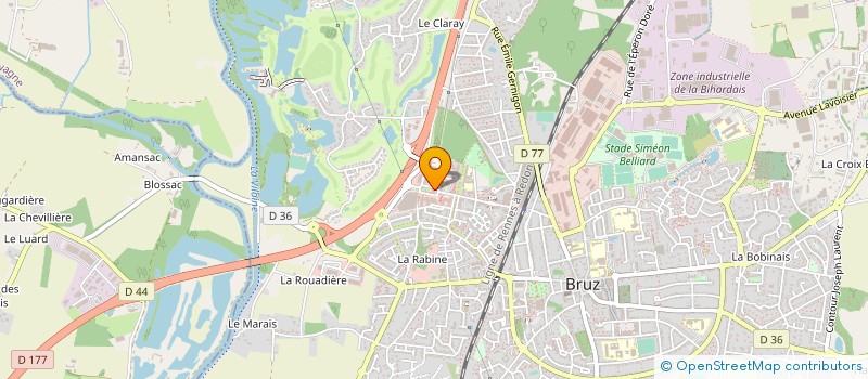 localisation de l'entreprise MONSIEUR THOMAS GUICHEBARON  BRUZ