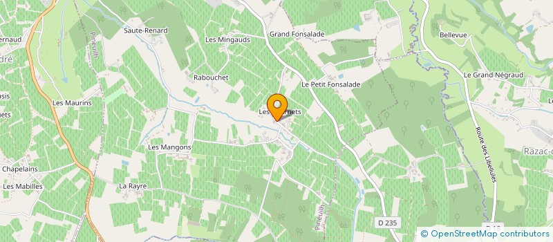 localisation de l'entreprise MONSIEUR THOMAS GUILHEM  PINEUILH