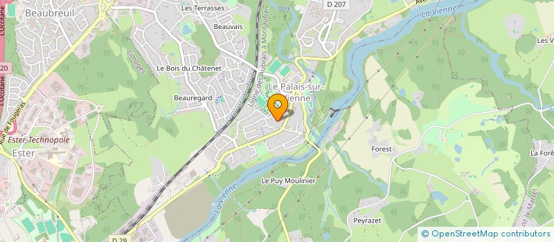 localisation de l'entreprise MONSIEUR THOMAS GUILLAUME  LE PALAIS-SUR-VIENNE