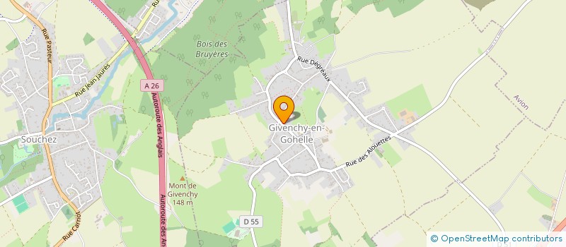 localisation de l'entreprise MONSIEUR THOMAS GUSTIN  GIVENCHY-EN-GOHELLE